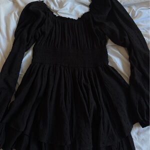 Urban Outfitters Black Textured Romper